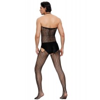 Men's Bodystocking, Halter neck, BLK, ONE SIZE